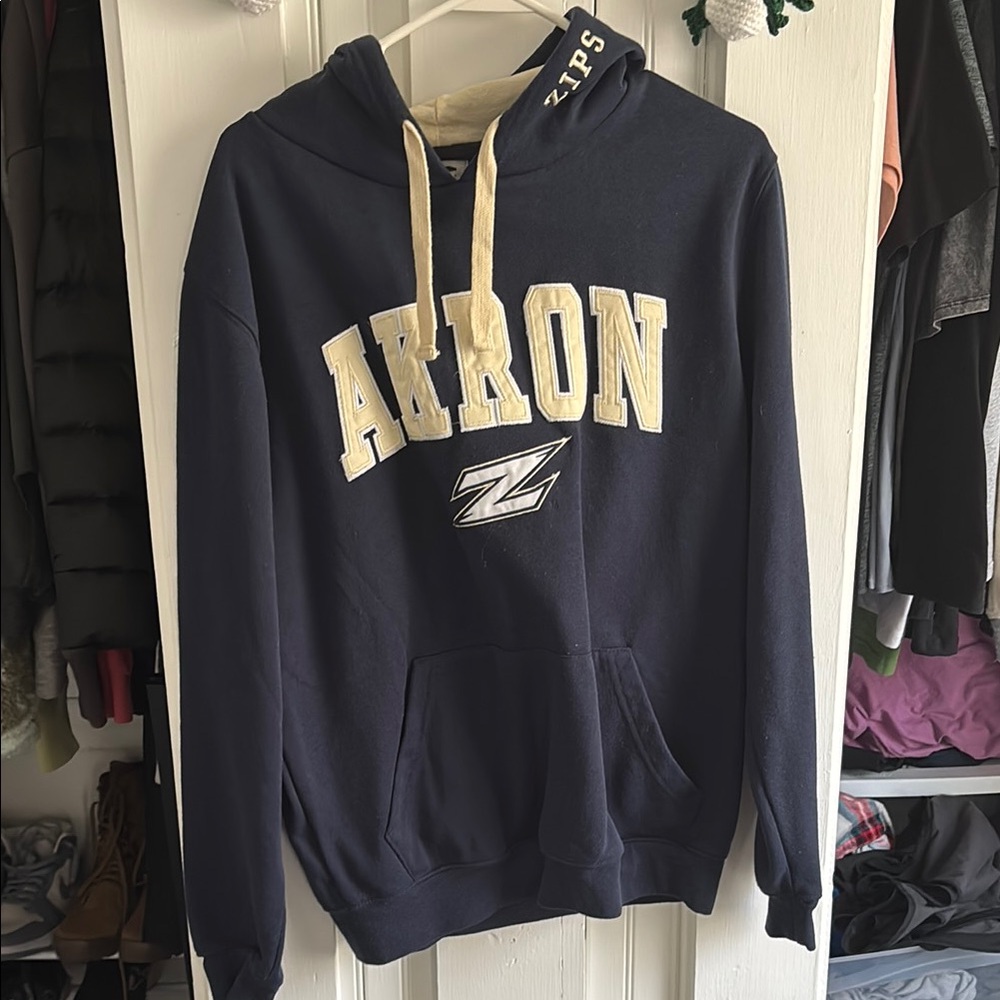 Akron Zips Navy Blue Hoodie